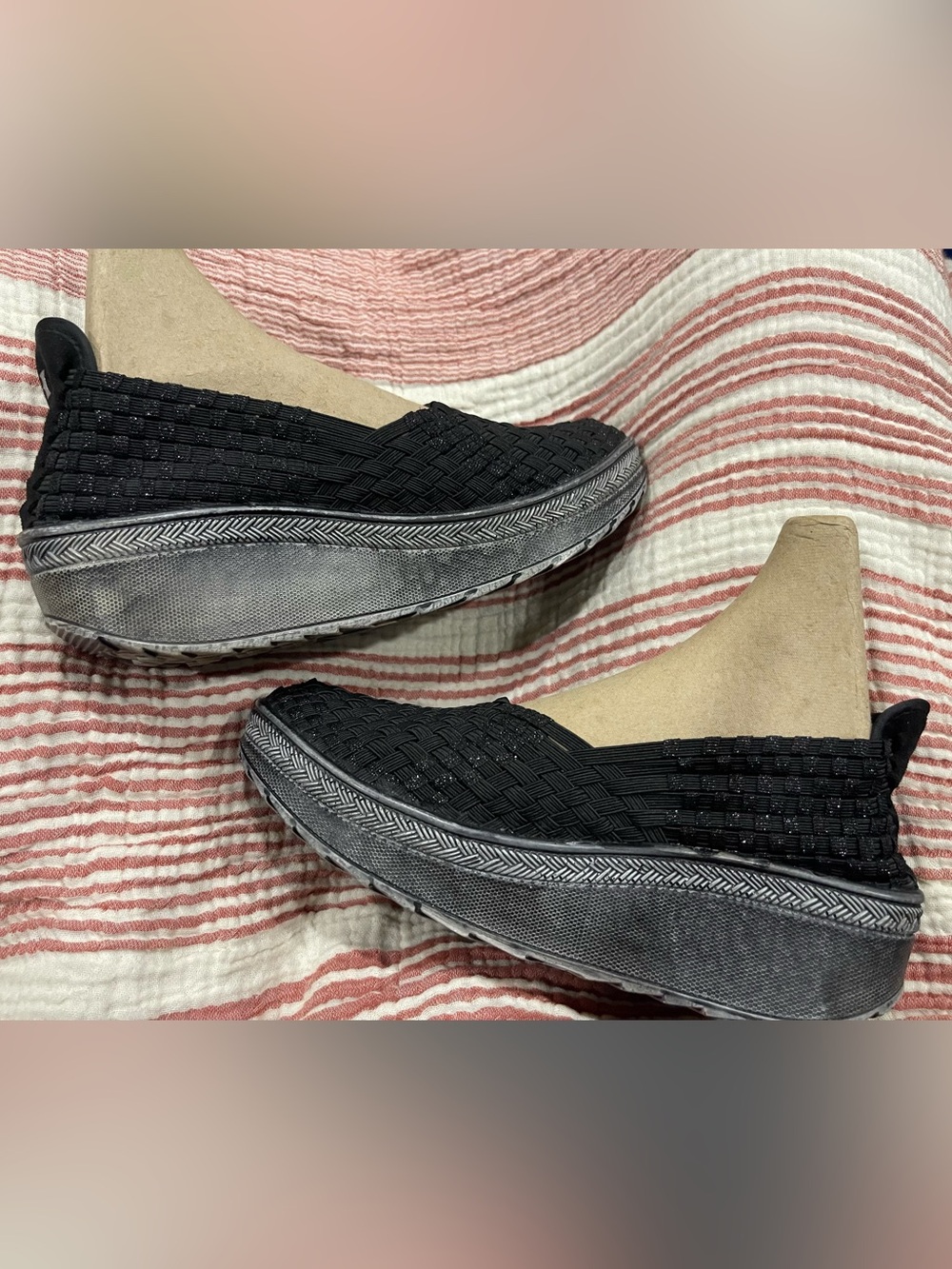 Chunky Woven Slip-On Ergonomic Shoes